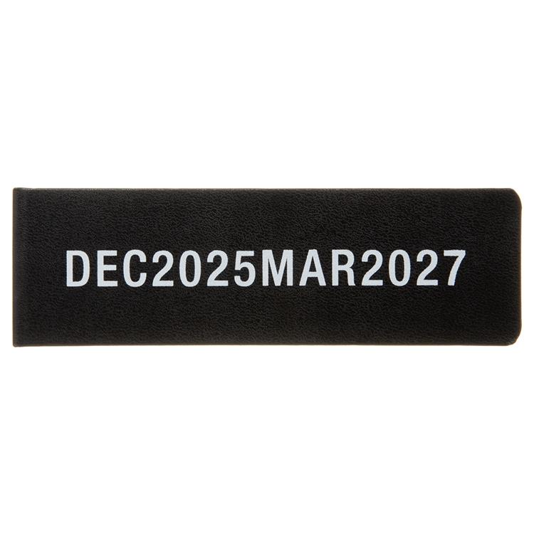 2025年12月始まり 週間ブロック A5変型 スティックダイアリー ハードカバー ブラック ブラック