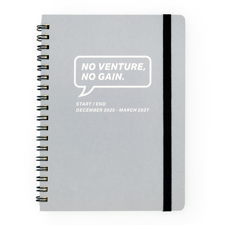 2025年12月始まり手帳 月間 B6 イン・アクション グレー グレー