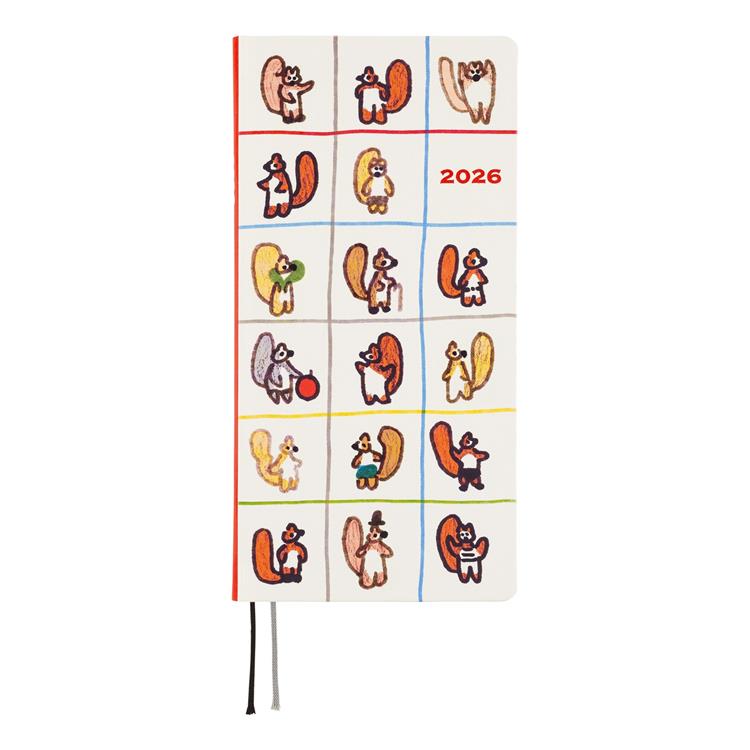 2026年4月始まり weeks 100%ORANGE りすのおひっこし ほぼ日手帳