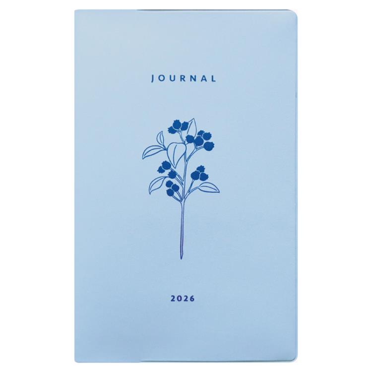 2026年1月始まり手帳 月間 B6 新書 フローラ ブルーベリー ブルーベリー