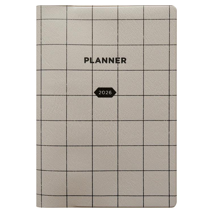 2026年1月始まり手帳 月間 B6 トレリス グレー グレー