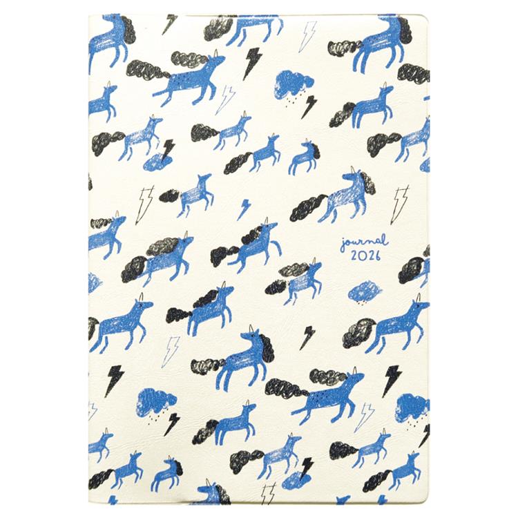 2026年1月始まり手帳 月間 B6 ユニコーンパレード クラウドホワイト クラウドホワイト