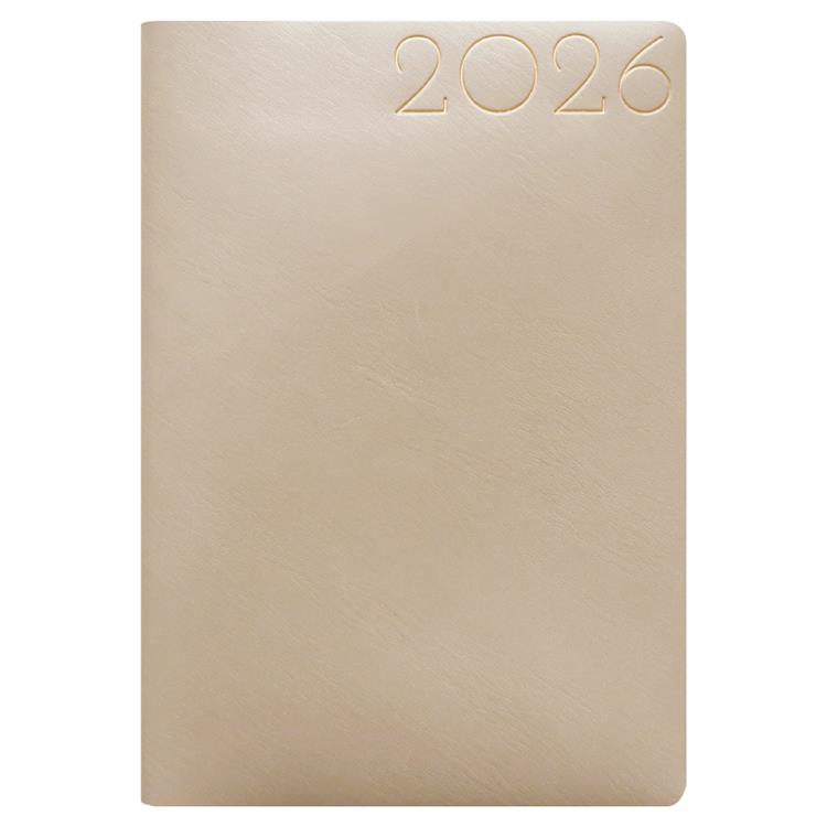 2026年1月始まり手帳 週間レフト B6 オーディナリー ベージュ ベージュ