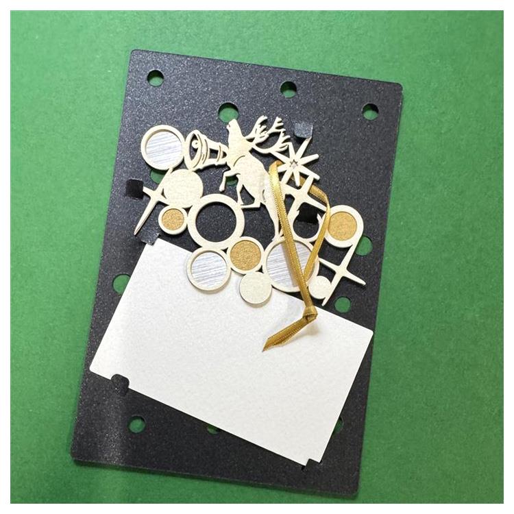 クリスマスオーナメント レーザーカット トナカイ クリーム クリーム