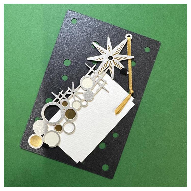 クリスマスオーナメント レーザーカット スター シルバー シルバー