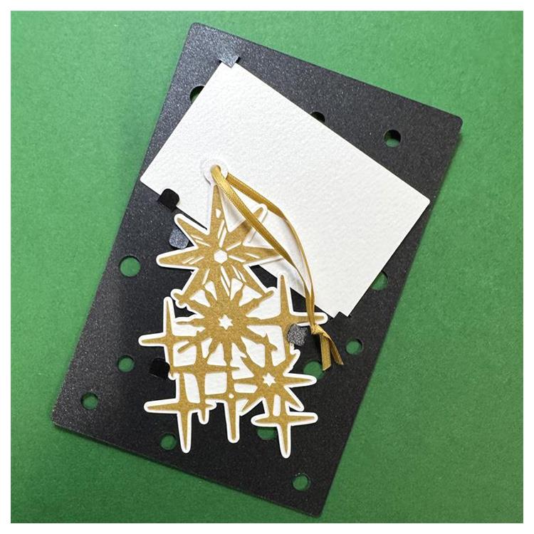 クリスマスオーナメント レーザーカット スターダスト ゴールド スターダスト ゴールド