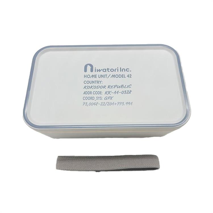 フチ付きスクエアランチボックス 600ml GRAY GRAY