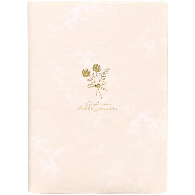 2026年1月始まり手帳 月間 B6 プチブーケ ホワイト ホワイト