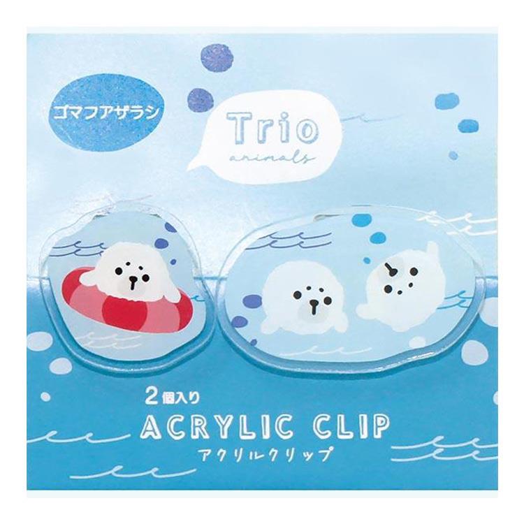 トリオ水族館 アクリルクリップ ゴマフアザラシ ゴマフアザラシ