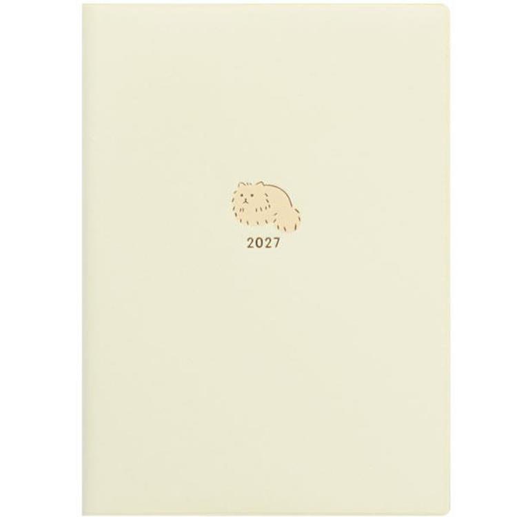 2027年1月始まり 週間ホリゾンタル3 B6 ミヌエット ホワイト ホワイト