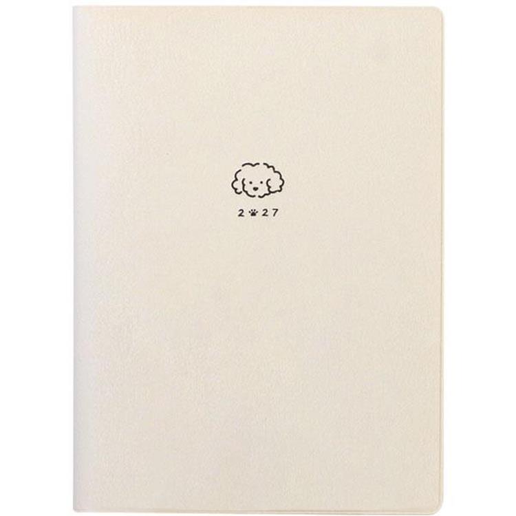 2027年1月始まり 月間 B6 モクモクわんこ ホワイト ホワイト
