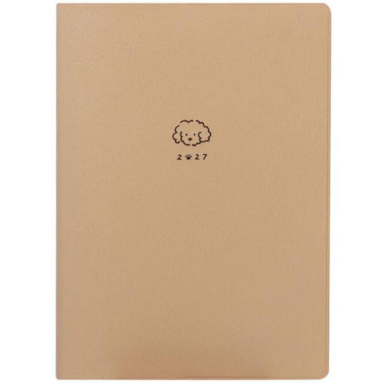 2027年1月始まり 月間 B6 モクモクわんこ ベージュ ベージュ
