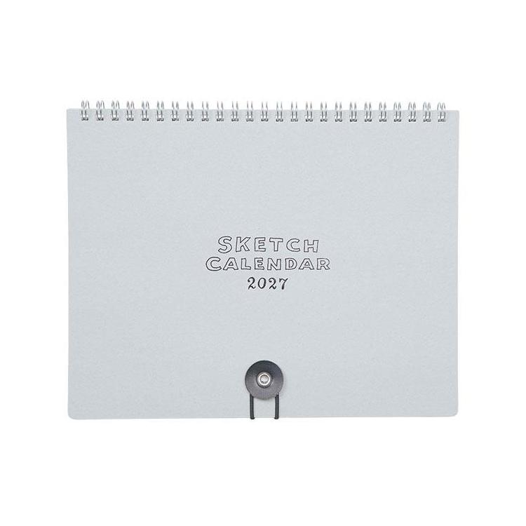 2027年1月始まりカレンダー 壁掛け A5 スケッチカレンダー グレー