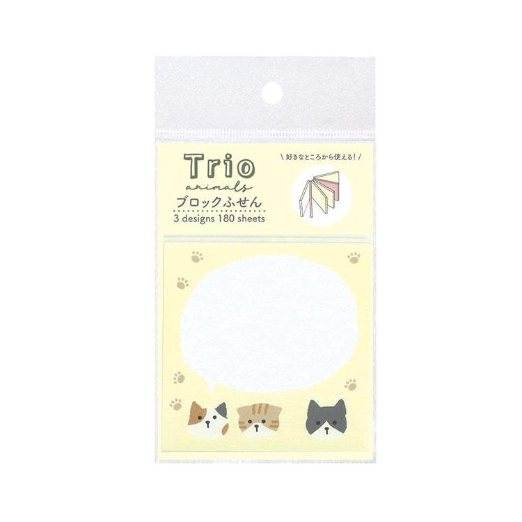 トリオ ブロックふせん ネコ ネコ