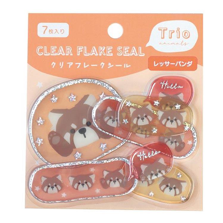 クリアフレークシール トリオ レッサーパンダ レッサーパンダ