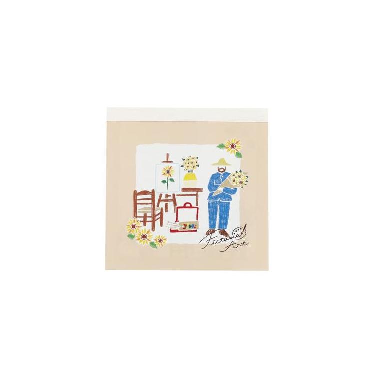 loft ひまわりデザイン メモ帳 フィクタリアアート メモパッド スクエア ひまわり(ひまわり