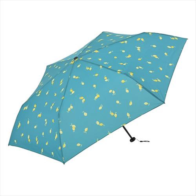 晴雨兼用折りたたみ傘 カーボン軽量ミニ５５ レモン グリーン ニフティ 