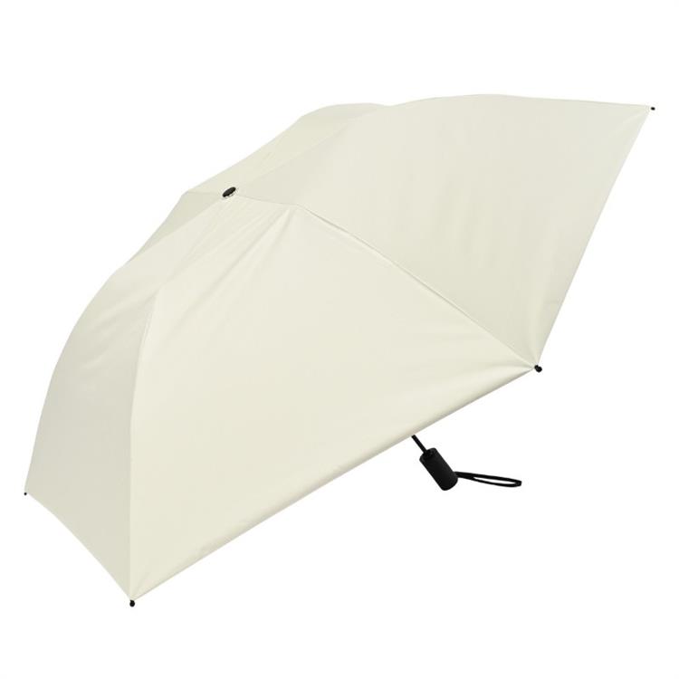 折りたたみ傘 晴雨兼用 遮光 耐風 自動開閉 58cm ベージュ ベージュ