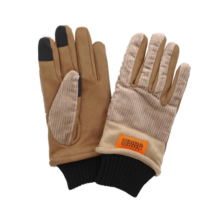 コーデュロイ手袋 メンズ タッチパネル対応 ベージュ【ロフト限定】 ベージュ