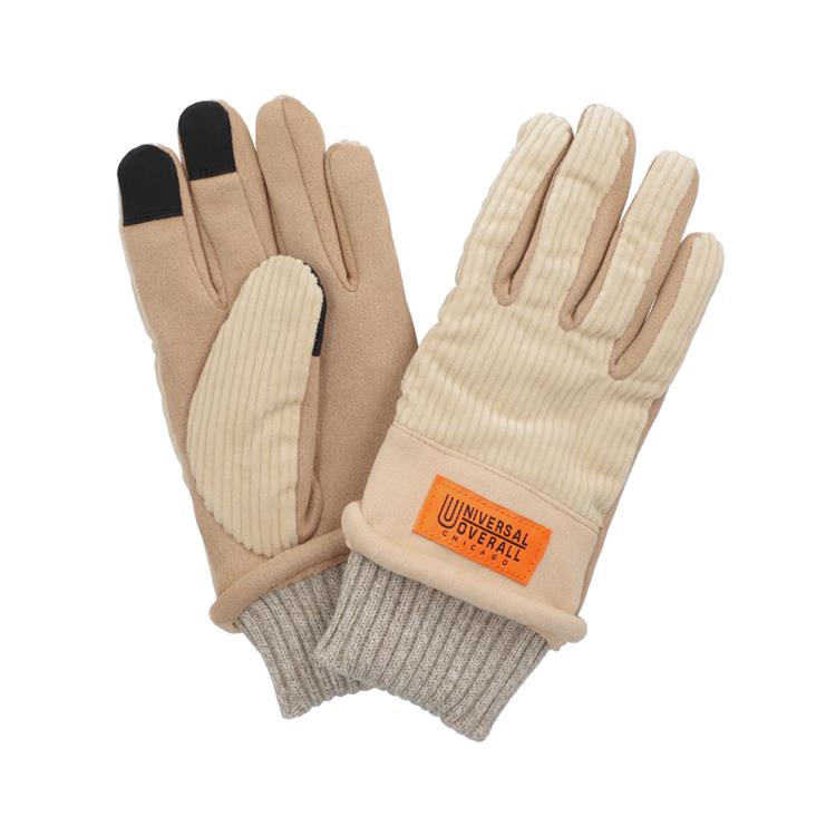 コーデュロイ手袋 レディース タッチパネル対応 アイボリー【ロフト限定】 アイボリー