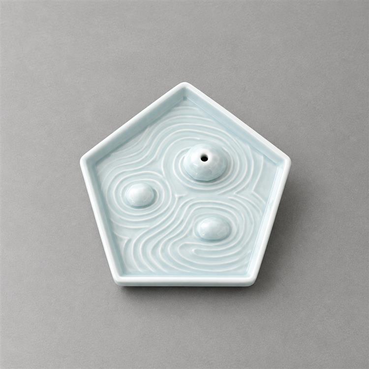 有田焼 五角形香皿 水響 水響