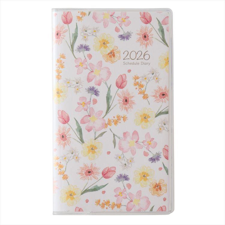 2026年4月始まり手帳 月間 B7 ペイジェム リュミエール スリム 日曜始まり ホワイト ホワイト