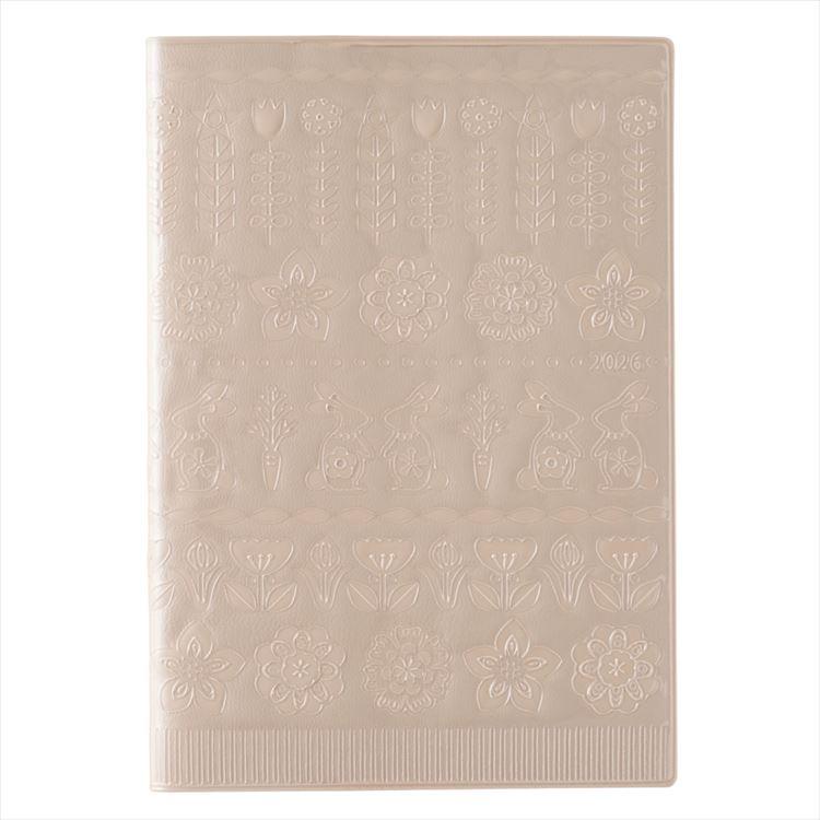 2026年4月始まり手帳 月間 B6 ペイジェム ファミリー 日曜始まり ベージュ ベージュ