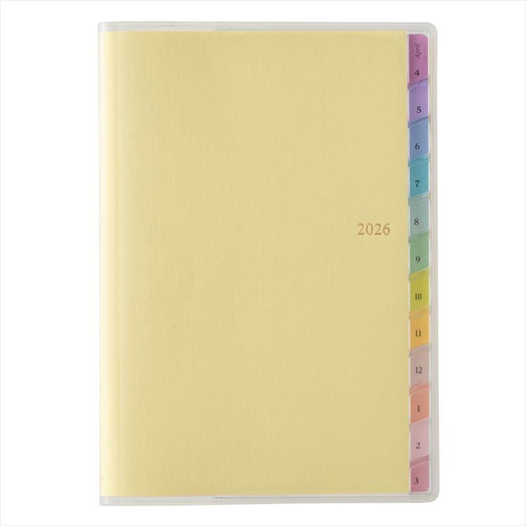 2026年4月始まり手帳 月間 B6 ペイジェム メモ イエロー イエロー