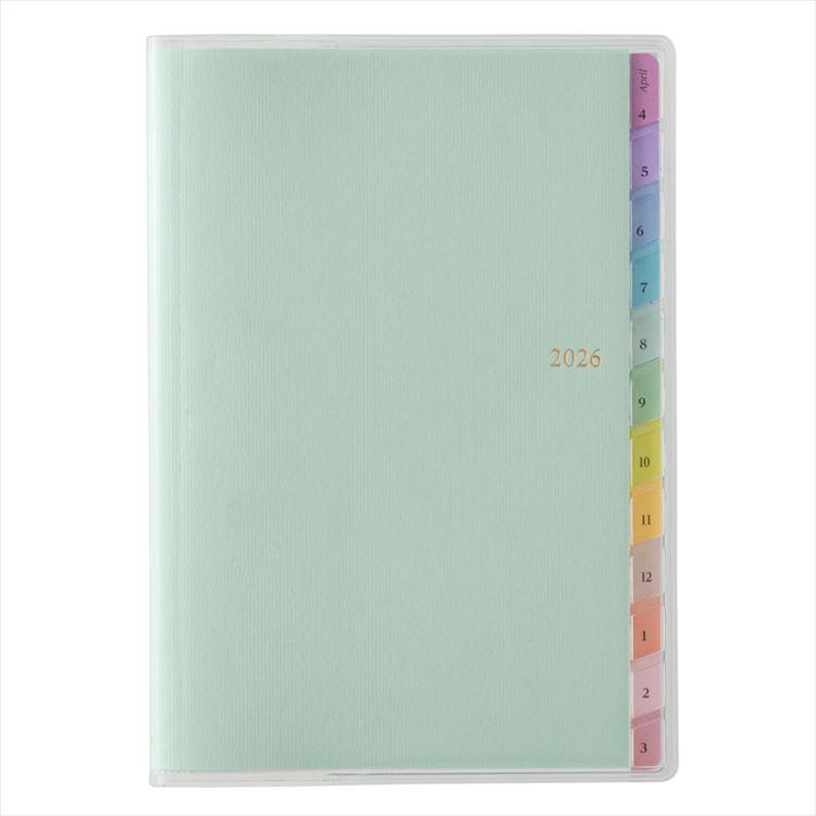 2026年4月始まり手帳 週間バーチカル B6 ペイジェム ミント ミント
