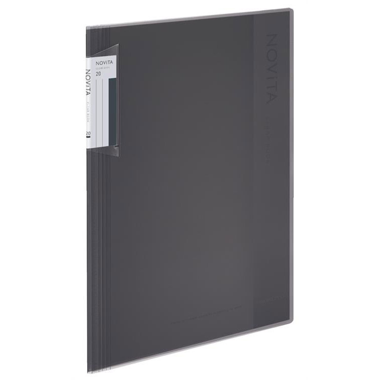 クリヤーブック ノビータ 固定式 A4 20枚 ブラック ブラック