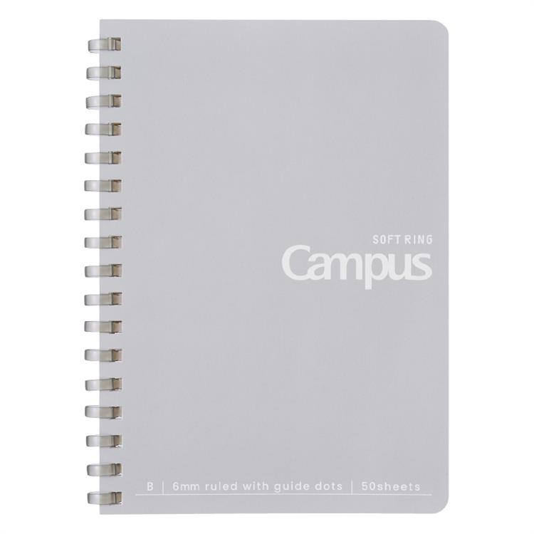 キャンパス ソフトリングノート A6 50枚 グレー グレー