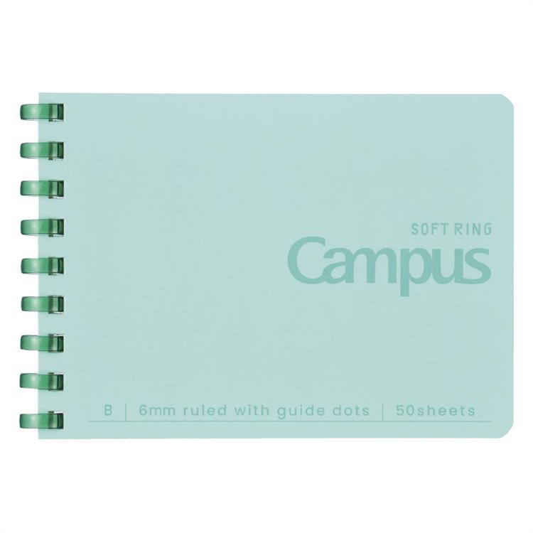 キャンパス ソフトリングノート A7 50枚 グリーン グリーン