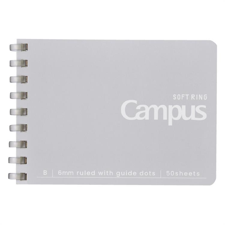 キャンパス ソフトリングノート A7 50枚 グレー グレー