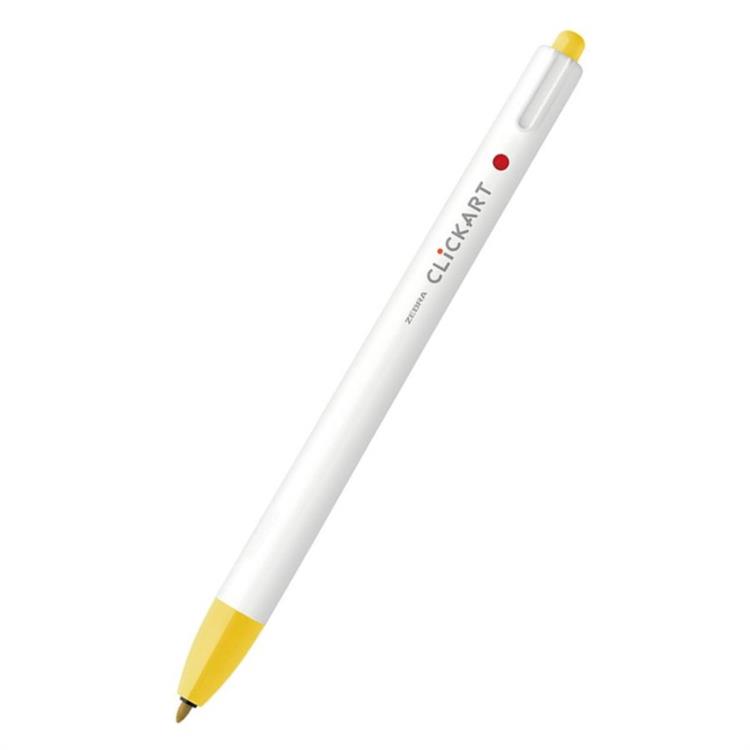 クリッカート　ノック式水性カラーペン　単色　ライトカラー　黄 黄