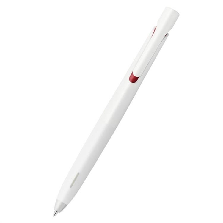 ブレン　０．５ｍｍ　ボールペン　白軸　赤インク 白軸(赤インク)