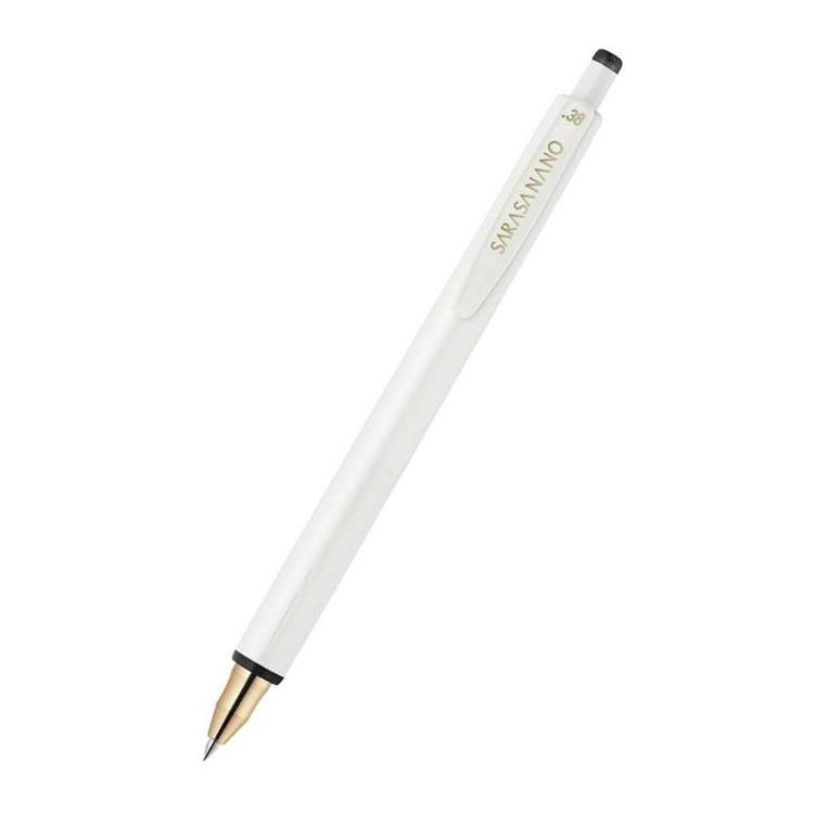 サラサナノ ボールペン 0.38mm ゲルインク モノクローム ホワイト ホワイト