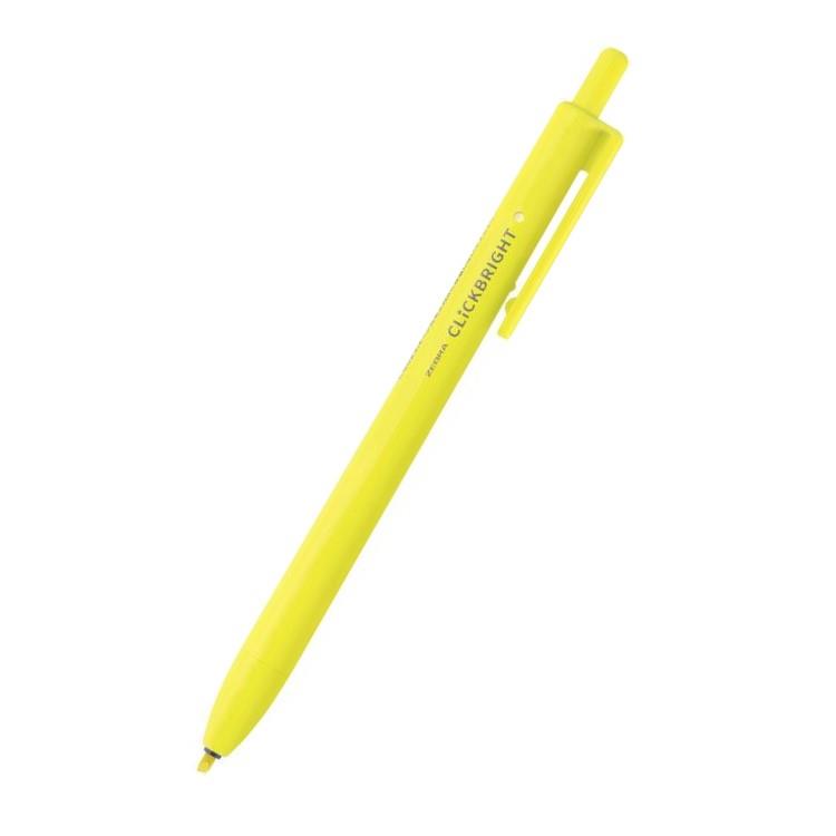 クリックブライト　ノック式蛍光ペン　黄 黄