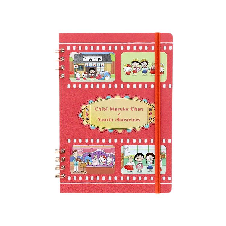 Wリングノート B6 ちびまる子ちゃん×サンリオキャラクターズ ちびまる子ちゃん