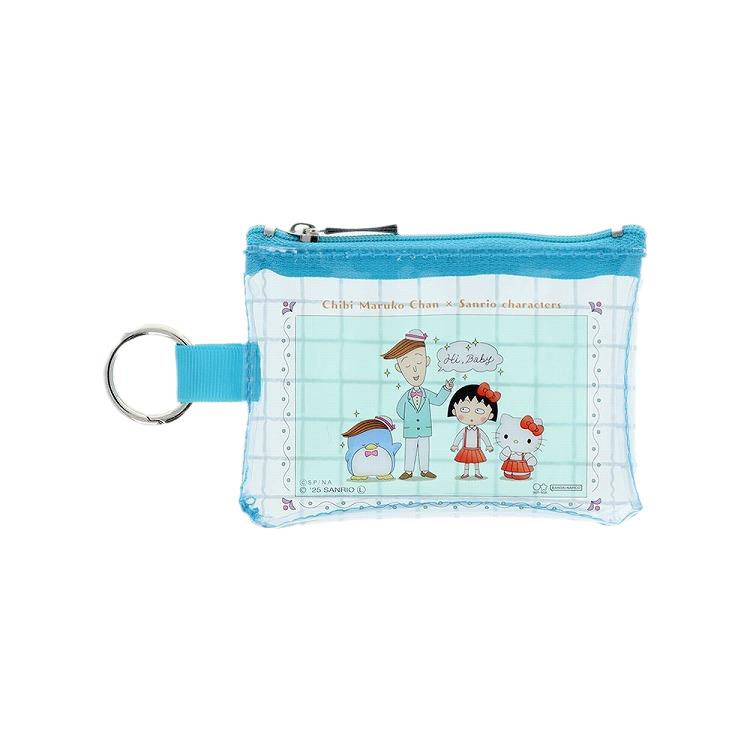 ミニクリアポーチ ちびまる子ちゃん×サンリオキャラクターズ グリーン ちびまる子ちゃん グリーン