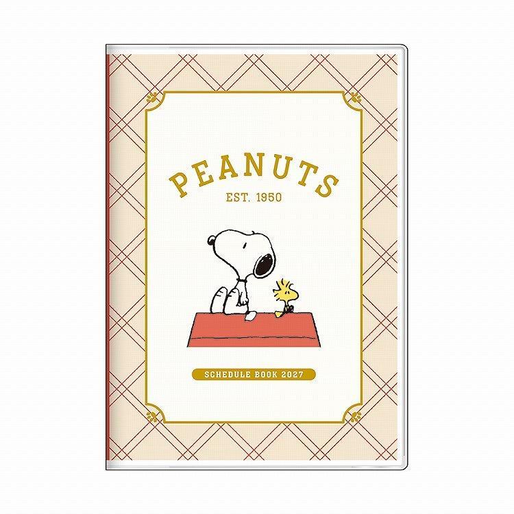 2026年10月始まり手帳 B6 月間 スヌーピー チェック スヌーピー チェック