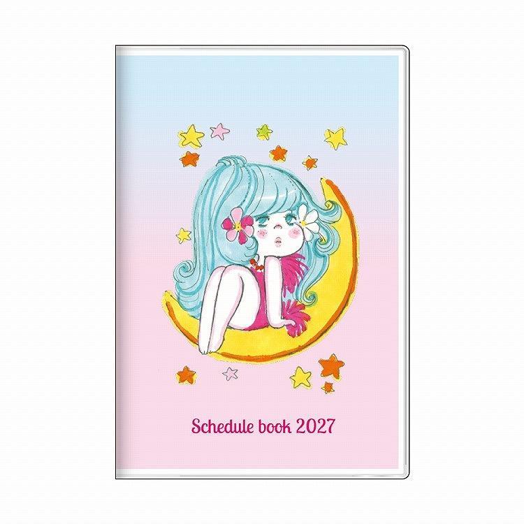 2026年10月始まり手帳 B7 月間 水森亜土 ブルー×ピンク 水森亜土 ブルーピンク