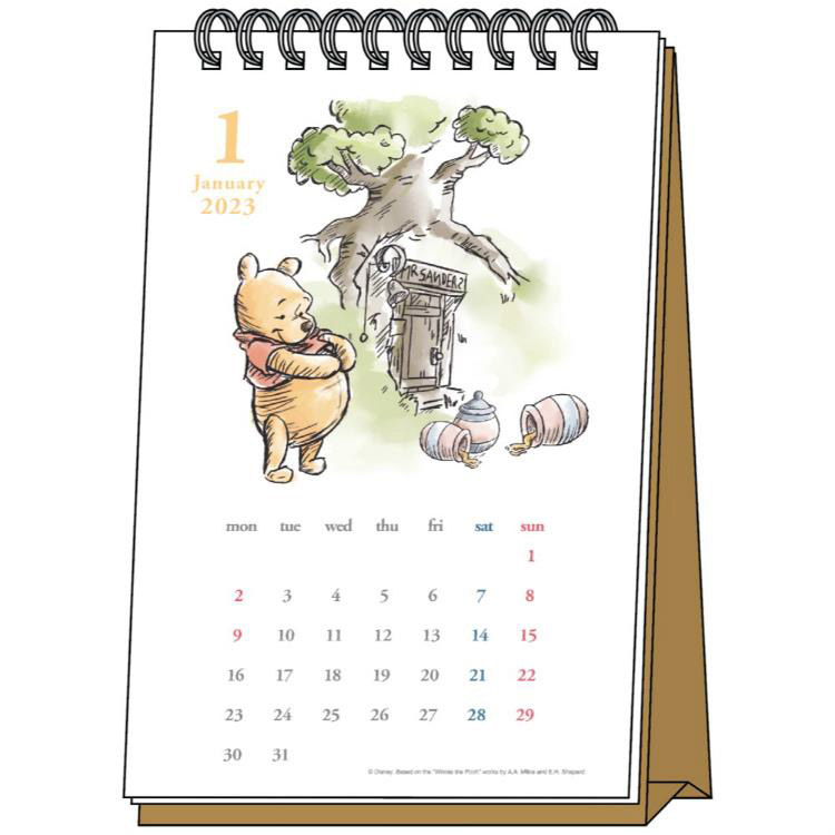 ２０２３年１月始まりカレンダー 卓上 縦型 くまのプーさん ステーショナリー ロフト公式通販サイト Loft
