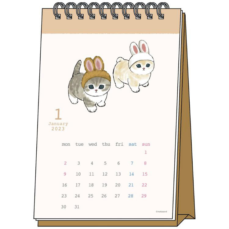 ２０２３年１月始まりカレンダー 卓上 縦型 ｍｏｆｕｓａｎｄ ステーショナリー ロフト公式通販サイト Loft