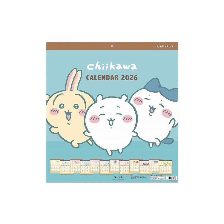 2026年1月始まりカレンダー 壁掛け スクエア ちいかわ