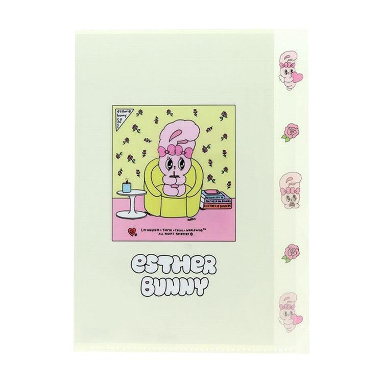 ダイカットクリアファイル5P エスターバニー クリーム クリーム