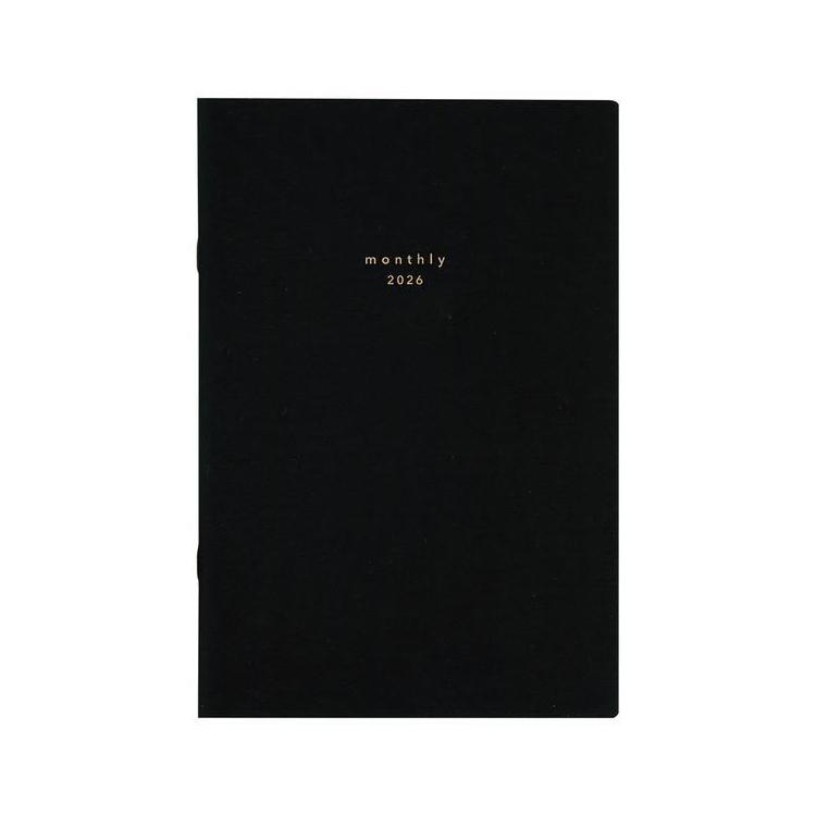 2025年12月始まり手帳 月間 A5 isshoni. E8034 ブラック ブラック