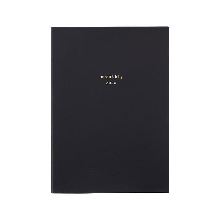 2025年12月始まり手帳 月間 A5 isshoni. E8749 ブラック ブラック