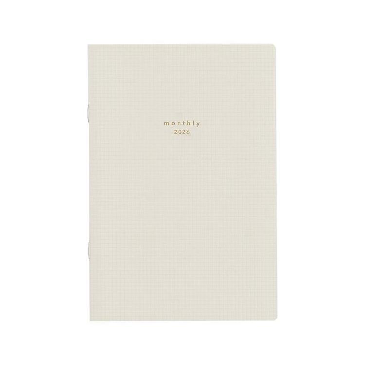 2026年3月始まり手帳 月間 B6 isshoni. ホワイト ホワイト