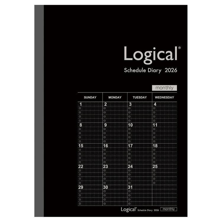 2025年12月始まり 月間 B5 ロジカルダイアリー ノートタイプB ブラック