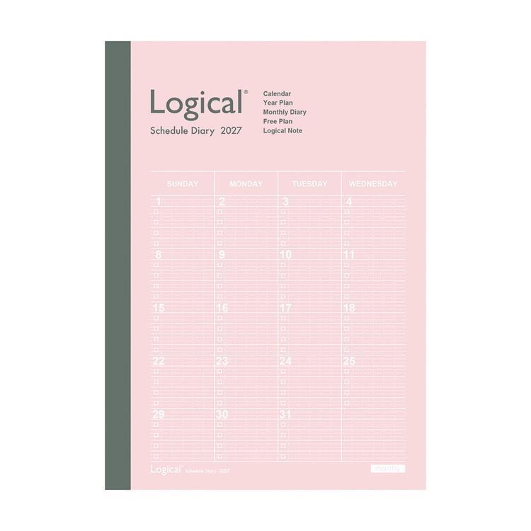 2026年12月始まり手帳 月間 B6 ロジカル ピンク ピンク